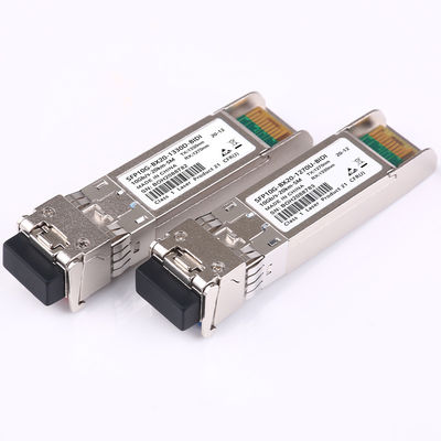 SFP + 10G โมดูล SFP พอร์ต LC Sfp ตัวรับส่งสัญญาณแบบสองทิศทางพร้อมฟังก์ชั่น DDM
