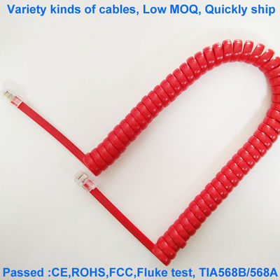4 Core 1Gbps 28AWG สายโทรศัพท์ทองแดง Oxygen Free 25cm Length
