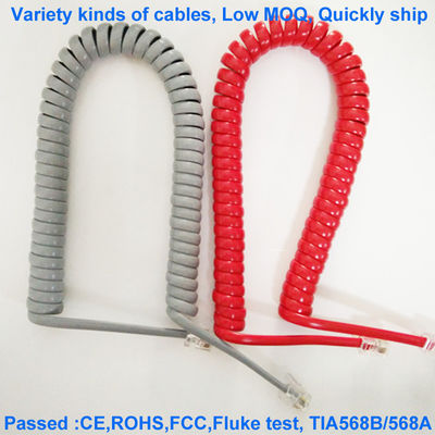 4 Core 1Gbps 28AWG สายโทรศัพท์ทองแดง Oxygen Free 25cm Length