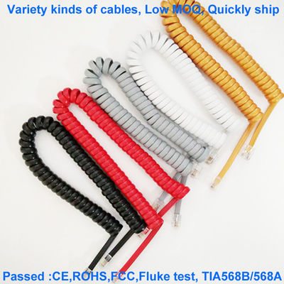 4 Core 1Gbps 28AWG สายโทรศัพท์ทองแดง Oxygen Free 25cm Length
